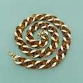 Amber acrylic and gold metal chunky chain strap with lobster clasps for DIY bags - Coffee & Gold