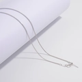 Minimalistische S925 Sterlingsilber Chopin Nadelkette mit verstellbarem Schiebeverschluss - Weißgold