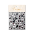 Autocollants nail art style japonais sombre avec motifs de renard et loup en rouge - Style Démon Lapin Savant Renard Sombre (to2847)