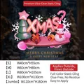 Pink Christmas static window clings available in five sizes from 40cm to 120cm wide - Small (40*55CM)