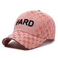 Pink baseball cap with all-over MY jacquard pattern and black FARD 3D embroidery - Adjustable / Pink