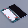 Magnetic notepad set with tropical flamingo design and full magnetic back for fridge - Flamingo / 23*9