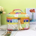 Sanitary Napkin Storage Bag / Puzzle Plaid Floral