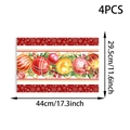 Size chart showing 44x29.5cm dimensions for 4-piece set of Christmas placemats with snow - 4 Pieces