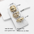 Three-piece minimalist gold ponytail clips set with precise size and weight measurements - 3-Piece Set No. 5 (MY030-5)