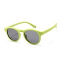 Occhiali da sole rotondi in silicone verde neon per bambini con lenti UV - Verde Anemone di Mare-C27