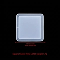 Square quicksand resin mold for DIY keychains, 54mm translucent silicone craft tool - Square Quicksand Mold LS#05