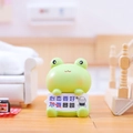 Cute green frog figurine on bike handle with positive quote stay calm and carry on - 1188-39 Motivational Frog Sign