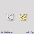 Golden and silver stainless steel LOVE letter charms for DIY jewelry making - Hollow LOVE Letters (Style 5)