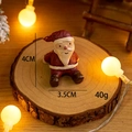 Miniature resin Santa Claus figurine for Christmas tabletop decor, 4cm height version - No.2 Santa Claus