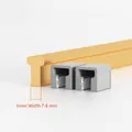 Paraspigoli a T giallo con scanalature a U grigie, larghezza interna di 7-8mm - Piccolo Angolo GT Grigio
