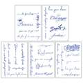 Blue herbal juice tattoo stickers set with inspirational English phrases and quotes - Herbal Juice English Quotes Set