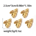 Dimensioni dettagliate di ciondoli a foglia in oro 14K di 2,5cm x 3,0cm e peso 5g - Ciondolo foglia in metallo dorato