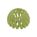 Detail of green flocked bird nest hair clip showing textured teeth for bun styling - Green Flocked
