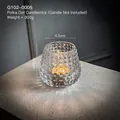 Textured glass candle holder with raised dots for romantic home decor and table setting - Polka Dot Glass Candle Holder / Single Pack (Candle Not Included)
