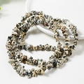 Handcrafted dalmatian jasper irregular stone beads strand for jewelry making - Dalmatian Stone (Circumference Approx. 80cm)