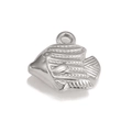 Silver tropical fish pendant in polished metal finish for DIY jewelry making - Tropical Fish / Silver