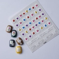 3D floral embossed nail stickers TS-060 with colorful flowers and white lace designs - European Relief Frame Flower (TS-060)
