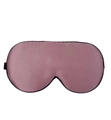 Pink silk sleep mask with black trim finish for effective light blocking and eye protection - Deep Lotus Pink