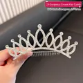 Pettine per capelli a corona argentata per bambine con cristalli, 6,6x5,9 cm - #2 Pettine Corona Splendido