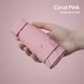 Sombrilla plana compacta rosa coral con diseño plegable para protección solar - Parasol + Funda de tela / Rosa Coral