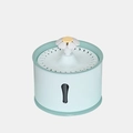 Automatic pet fountain in mint green and white with a visible water level window - Standard Water Fountain / Quiet Green