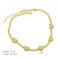 Details zur goldenen Herz-Halskette mit Maßen von 40+5cm Länge und 21g Gewichtsspezifikationen - Goldkette Goldherz (DN241001-C)