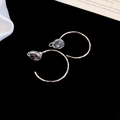 Clips d'oreilles en forme de C argentés pour oreilles non percées avec coussinets spirale - 3cm / Boucles d'oreilles à clip / Argent