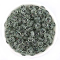Flat round transparent glitter acrylic letter beads for DIY jewelry bracelet making - Glitter + Black Text