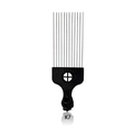 K7 Professional metal tooth hair pick comb with black fist handle design - K7 / Black
