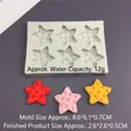 Detail showing a 6-cavity star silicone mold for DIY baking cookies and chocolates - Star Biscuit / Gray