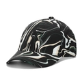 Fashionable baseball cap in black with vibrant green and white marble pattern design - One Size(Adjustable) / Black Marble Pattern