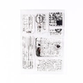 Retro clear silicone stamp set with vintage postal labels and handwritten letter designs - Vintage English