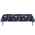 Space theme disposable tablecloth for boys birthday party featuring planets and astronauts - Astronaut Tablecloth C (130*220cm)