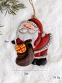 Decorazione natalizia vintage in metallo, Babbo Natale rustico per l'albero di Natale - Stile B