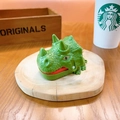 Giocattolo dinosauro triceratopo verde su base in legno, divertente gadget regalo - T-Rex Verde