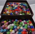 Kleurrijke 10mm Shamballa-kralen met kristallen in diverse kleuren voor DIY-sieraden - 23 gemengde kleuren