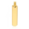 Gouden rechthoekige roestvrijstalen staafhanger ketting met hoogglans afwerking - Alleen gouden hanger