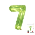 32-inch grass green number 7 foil balloon for party decor with retail card packaging - 40-inch Jelly Green 7 With Paper Card