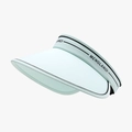 Women's light mint green sun visor hat with wide brim and black contrast trim - Adjustable / Sky Blue