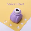 Purple heart-shaped hole puncher for DIY scrapbooking and creative paper crafts - Cartoon Series: Heart
