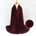 Dark red pearl chiffon hijab for women with soft bubble texture on elegant mannequin - Dark Red