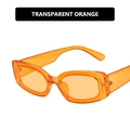 Occhiali da sole rettangolari retrò in arancione trasparente per un look Y2K - Arancione Trasparente
