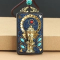 Ebony Royal Blue Ganesha Nepal Wushi Brand Single Pendant