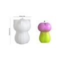 3D tulip bud silicone candle mold with finished purple flower sample dimensions 6.7cm - Tulip - Small (Thin)