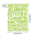 Green 1.5-inch waterproof alphabet and number stickers for gift decoration - Light Green