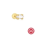 Marquise-cut crystal earring in gold-plated S925 sterling silver with secure screw back - Gold Marquise