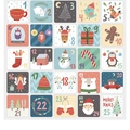 Adesivi per calendario dell'Avvento di Natale con numeri per il conto alla rovescia da uno a venticinque - T7711/ Set da 25 pezzi
