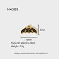 Detail of bat pendant with skull pattern, stainless steel material and 16x9mm dimensions - NXC089-Skeleton Bat