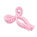 Elegant matte pink large butterfly hair claw clip with frosted texture and strong grip - Deep Pink